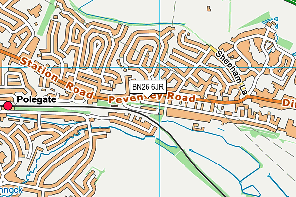 BN26 6JR map - OS VectorMap District (Ordnance Survey)