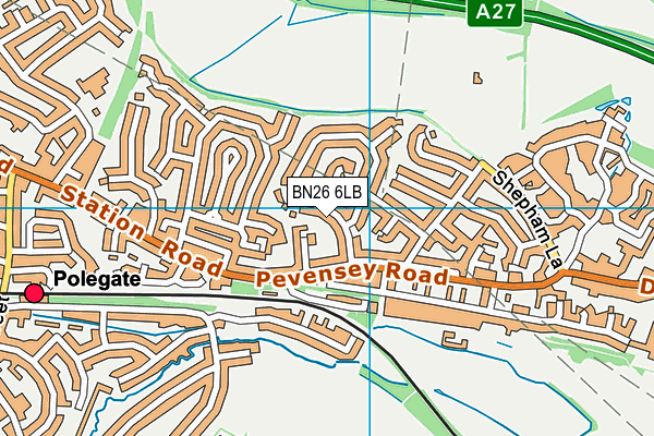 BN26 6LB map - OS VectorMap District (Ordnance Survey)