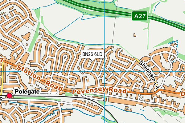 BN26 6LD map - OS VectorMap District (Ordnance Survey)