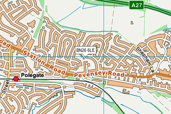 BN26 6LE map - OS VectorMap District (Ordnance Survey)