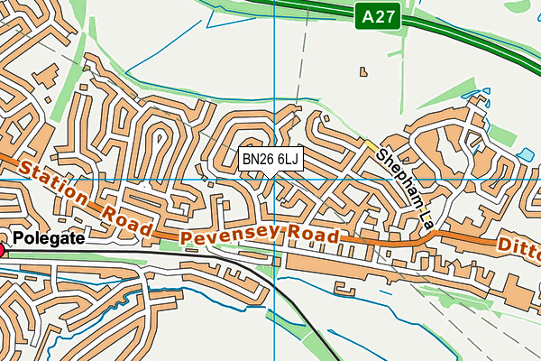 BN26 6LJ map - OS VectorMap District (Ordnance Survey)