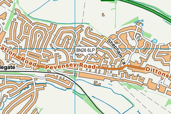 BN26 6LP map - OS VectorMap District (Ordnance Survey)