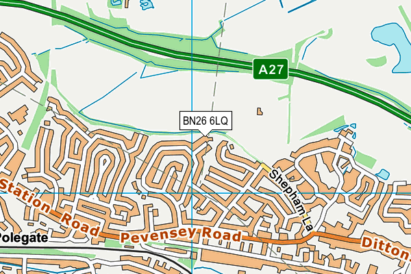 BN26 6LQ map - OS VectorMap District (Ordnance Survey)