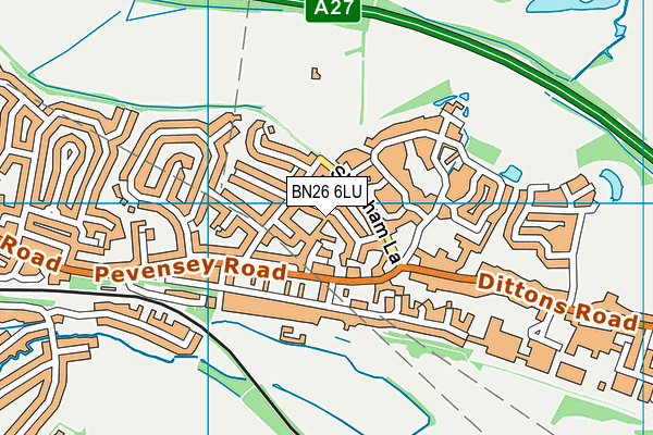 BN26 6LU map - OS VectorMap District (Ordnance Survey)