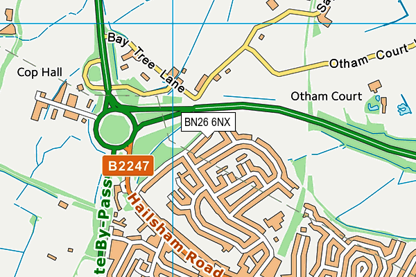 BN26 6NX map - OS VectorMap District (Ordnance Survey)