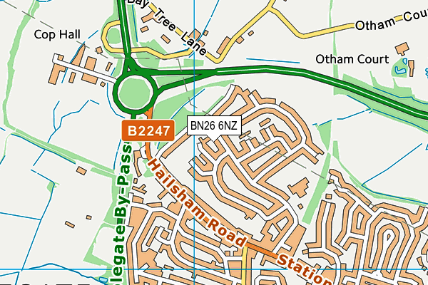 BN26 6NZ map - OS VectorMap District (Ordnance Survey)