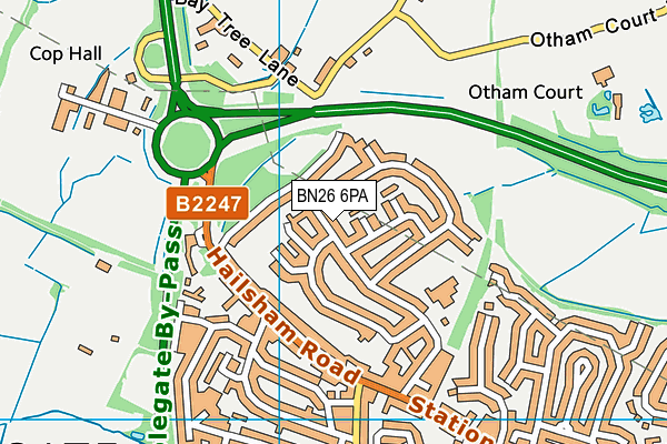 BN26 6PA map - OS VectorMap District (Ordnance Survey)