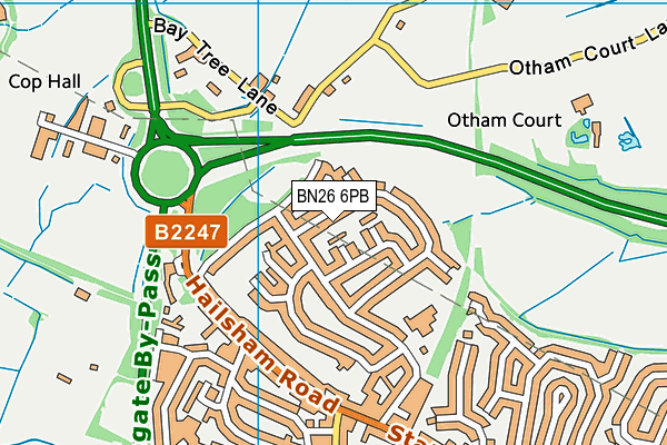 BN26 6PB map - OS VectorMap District (Ordnance Survey)