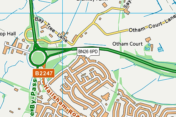 BN26 6PD map - OS VectorMap District (Ordnance Survey)