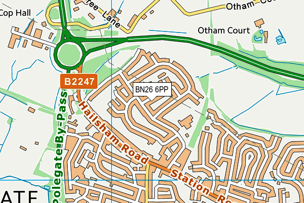 BN26 6PP map - OS VectorMap District (Ordnance Survey)