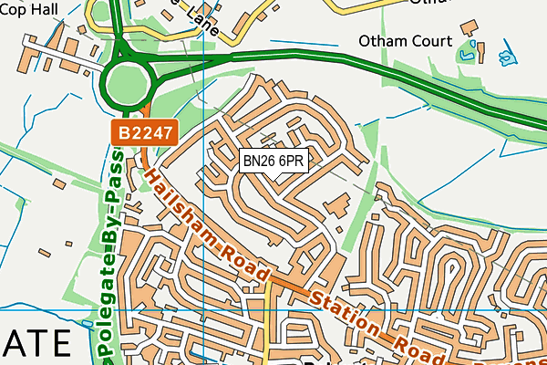 BN26 6PR map - OS VectorMap District (Ordnance Survey)