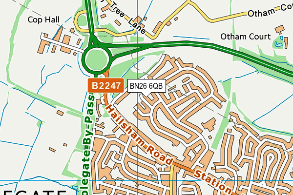 BN26 6QB map - OS VectorMap District (Ordnance Survey)