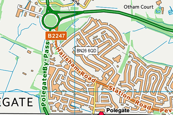 BN26 6QD map - OS VectorMap District (Ordnance Survey)