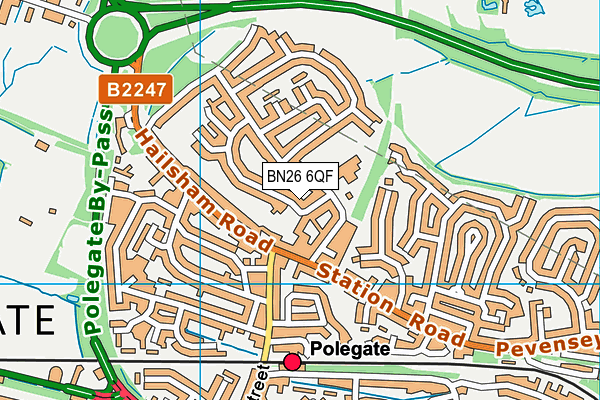 Polegate Community Centre map (BN26 6QF) - OS VectorMap District (Ordnance Survey)