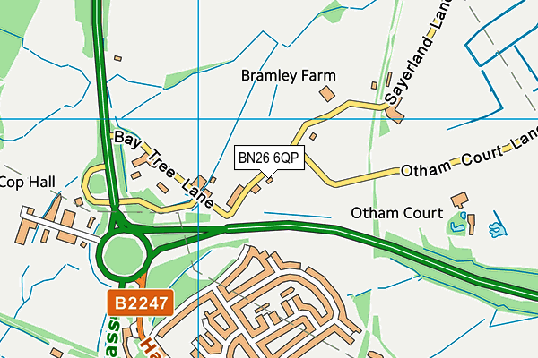 BN26 6QP map - OS VectorMap District (Ordnance Survey)