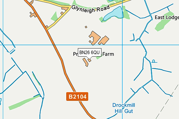 BN26 6QU map - OS VectorMap District (Ordnance Survey)