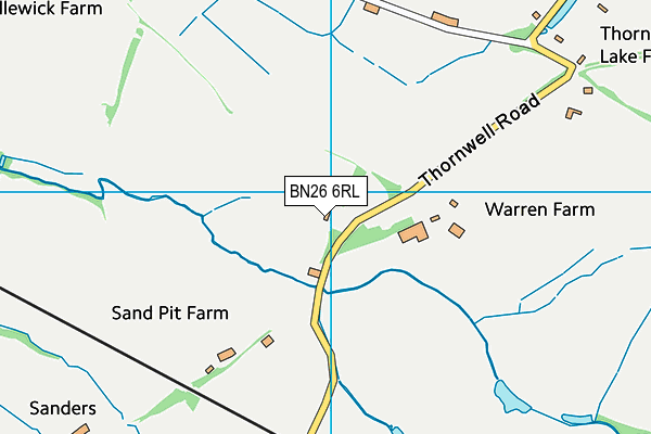 BN26 6RL map - OS VectorMap District (Ordnance Survey)
