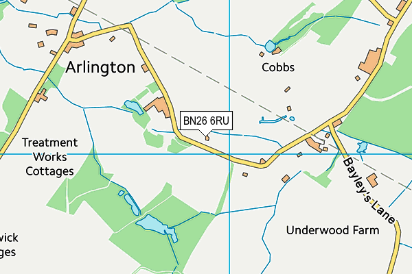 BN26 6RU map - OS VectorMap District (Ordnance Survey)