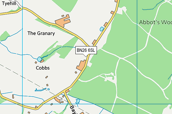 BN26 6SL map - OS VectorMap District (Ordnance Survey)