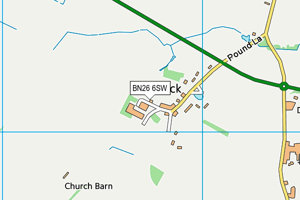 BN26 6SW map - OS VectorMap District (Ordnance Survey)