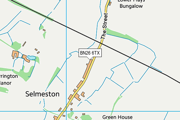 BN26 6TX map - OS VectorMap District (Ordnance Survey)