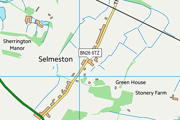 BN26 6TZ map - OS VectorMap District (Ordnance Survey)