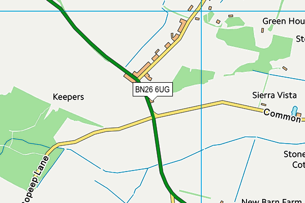 Selmeston And Alciston Cricket Club map (BN26 6UG) - OS VectorMap District (Ordnance Survey)