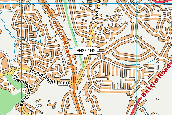 BN27 1NN map - OS VectorMap District (Ordnance Survey)