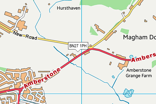 BN27 1PH map - OS VectorMap District (Ordnance Survey)