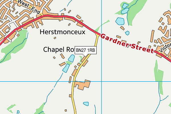 BN27 1RB map - OS VectorMap District (Ordnance Survey)