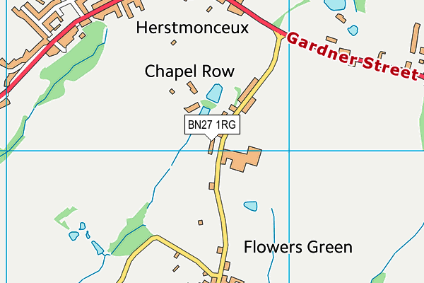 BN27 1RG map - OS VectorMap District (Ordnance Survey)