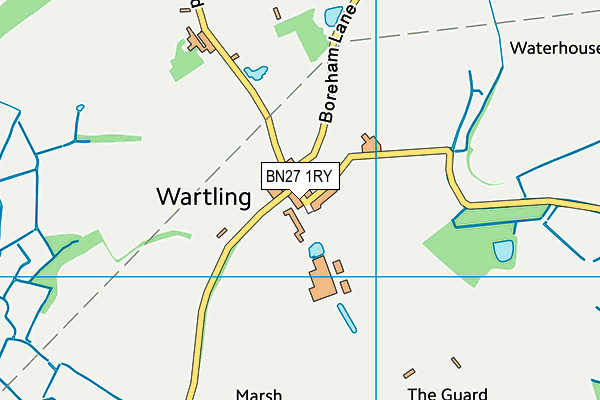 BN27 1RY map - OS VectorMap District (Ordnance Survey)