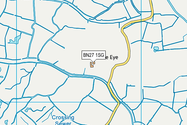 BN27 1SG map - OS VectorMap District (Ordnance Survey)