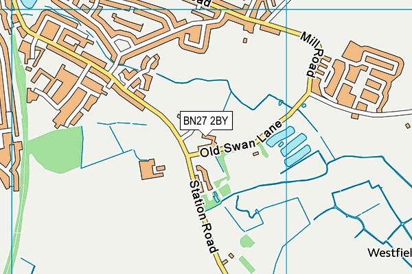 BN27 2BY map - OS VectorMap District (Ordnance Survey)