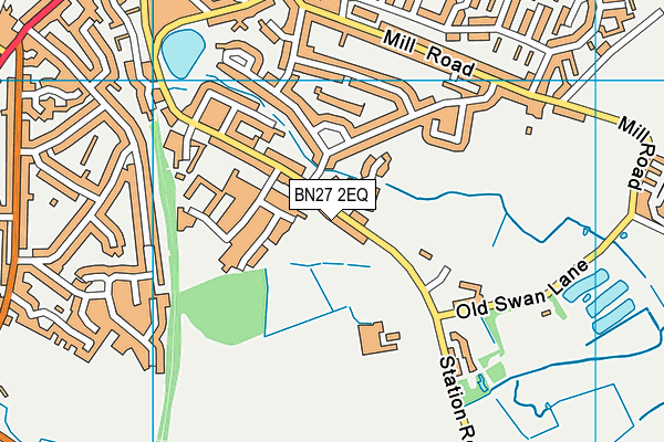 BN27 2EQ map - OS VectorMap District (Ordnance Survey)