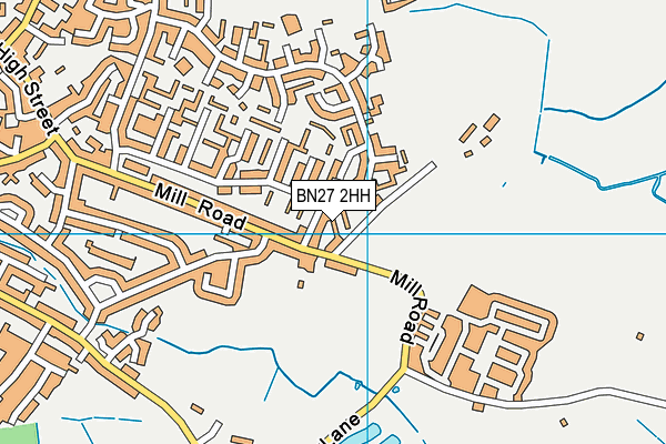 BN27 2HH map - OS VectorMap District (Ordnance Survey)