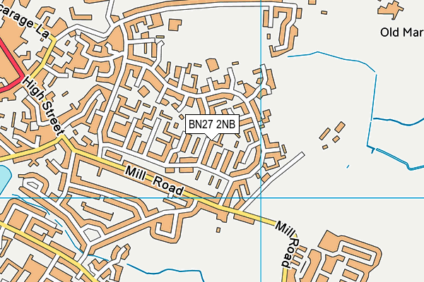 BN27 2NB map - OS VectorMap District (Ordnance Survey)