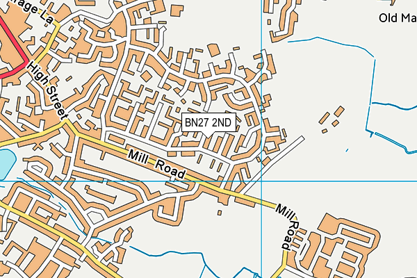 BN27 2ND map - OS VectorMap District (Ordnance Survey)