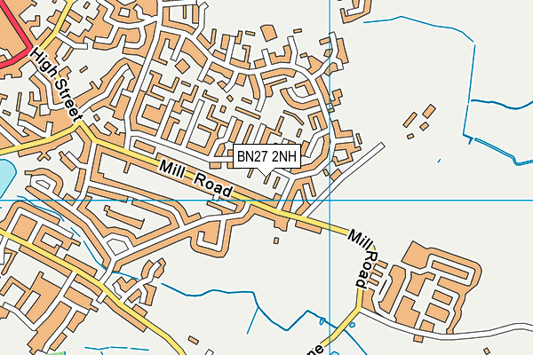 BN27 2NH map - OS VectorMap District (Ordnance Survey)