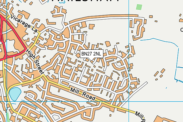 BN27 2NL map - OS VectorMap District (Ordnance Survey)