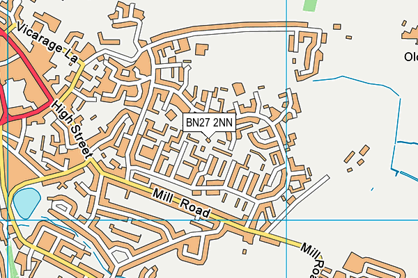 BN27 2NN map - OS VectorMap District (Ordnance Survey)