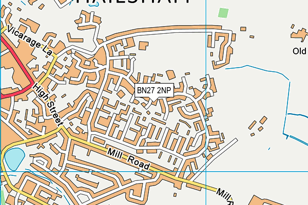BN27 2NP map - OS VectorMap District (Ordnance Survey)