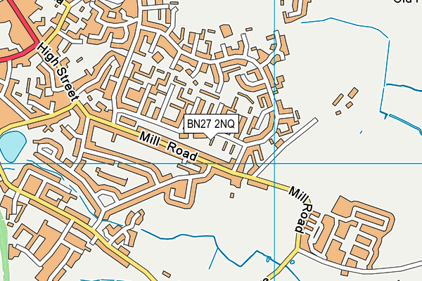 BN27 2NQ map - OS VectorMap District (Ordnance Survey)