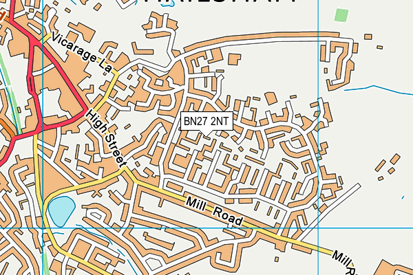 BN27 2NT map - OS VectorMap District (Ordnance Survey)