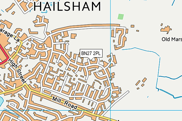 BN27 2PL map - OS VectorMap District (Ordnance Survey)