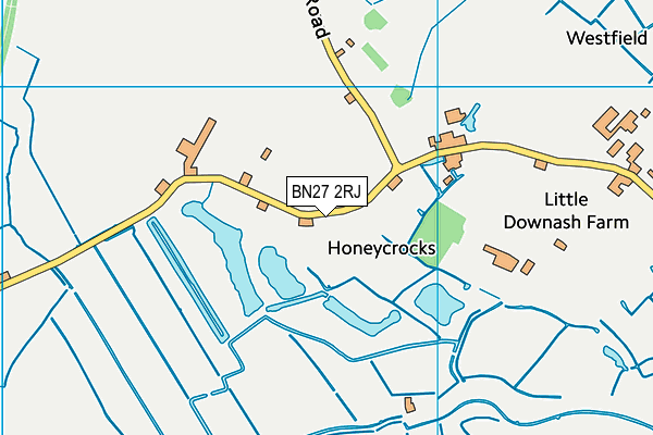 BN27 2RJ map - OS VectorMap District (Ordnance Survey)