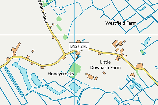 BN27 2RL map - OS VectorMap District (Ordnance Survey)