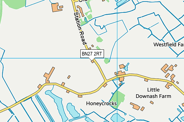 BN27 2RT map - OS VectorMap District (Ordnance Survey)