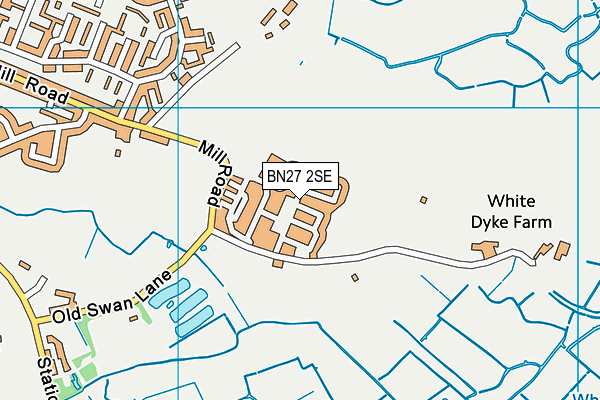 BN27 2SE map - OS VectorMap District (Ordnance Survey)