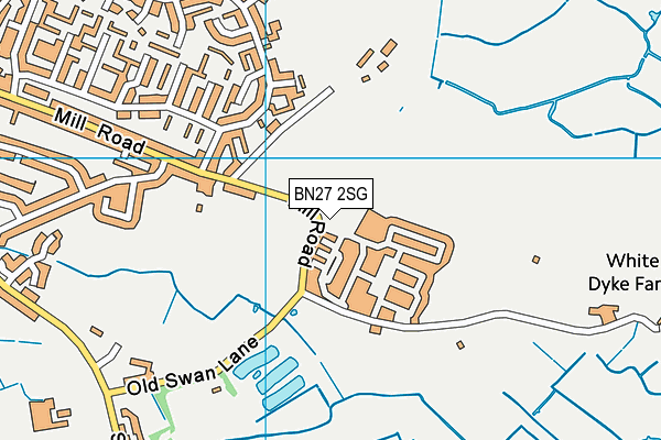 BN27 2SG map - OS VectorMap District (Ordnance Survey)